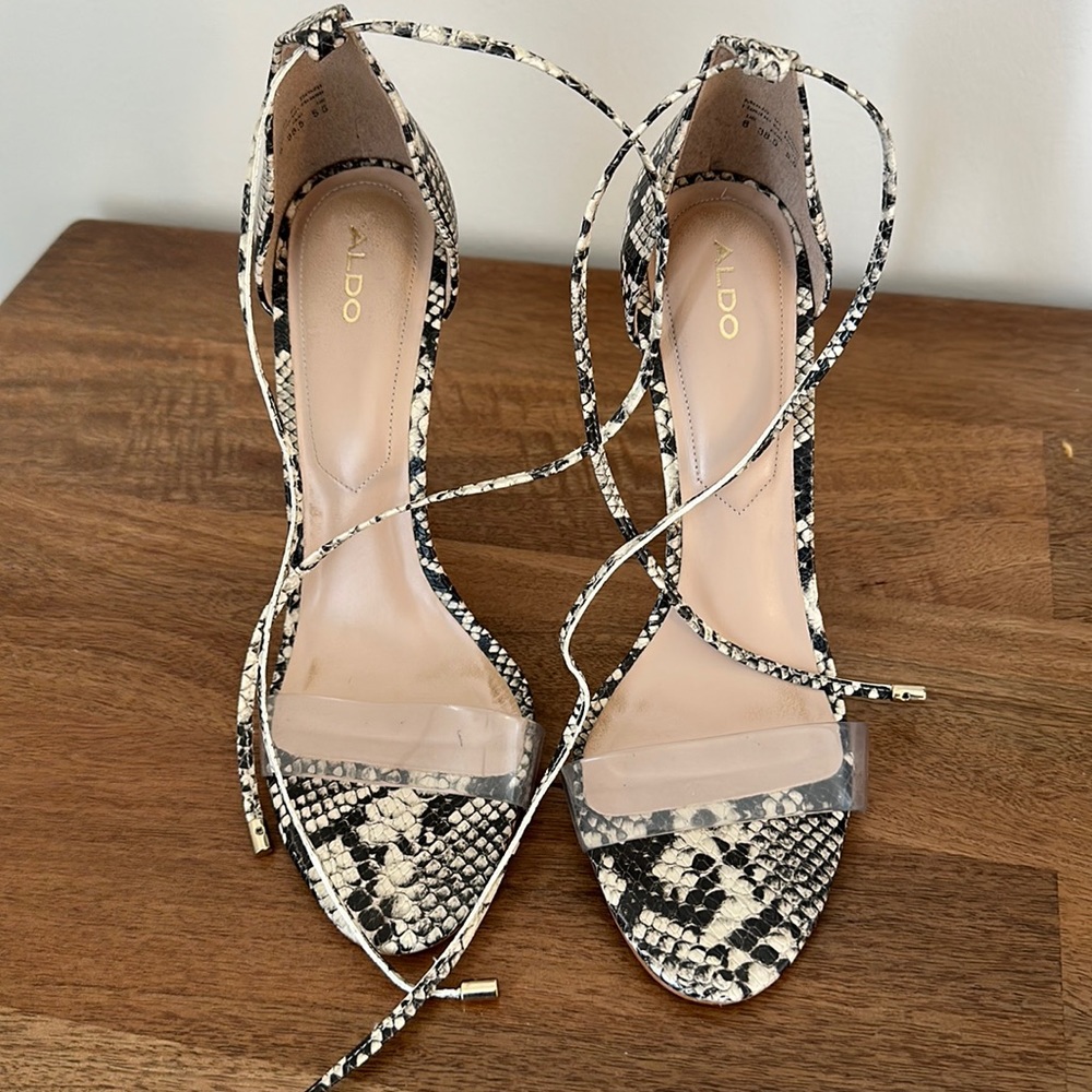 Sandro snake skin stilettos